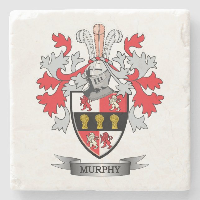 Murphy Coat of Arms Stone Coaster (Front)