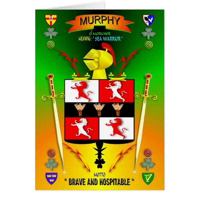 MURPHY FAMILY COAT OF ARMS CREST AND SHIELD (Front)
