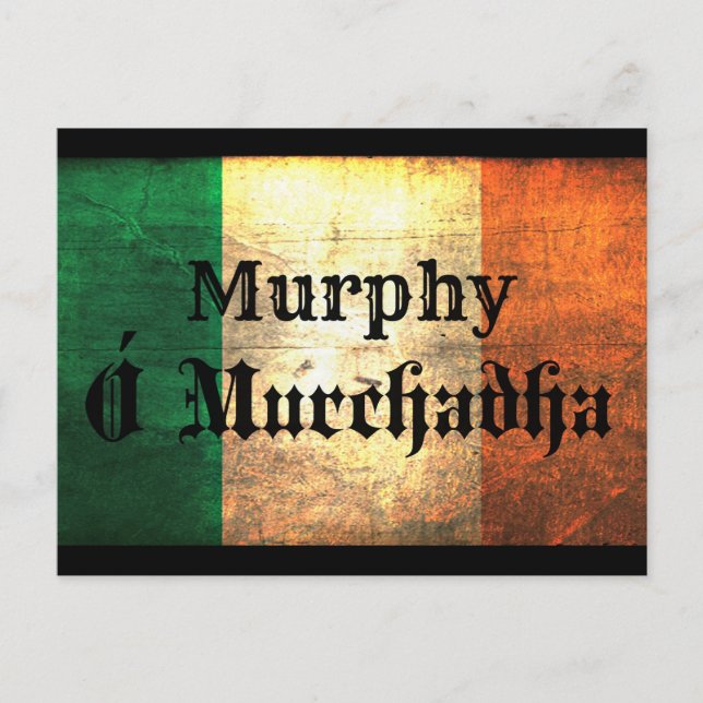 Murphy Irish Flag Postcard (Front)