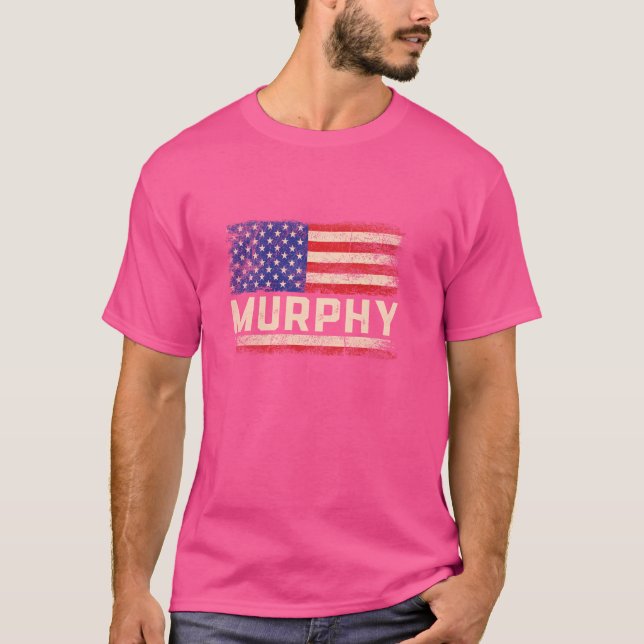 Murphy Last Name Shirt Murphy Name American Flag (Front)