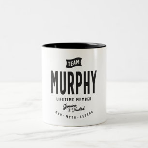 Murphy Lifetime Member Personalised Name Murphy Two-Tone Coffee Mug