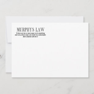 Murphy’s law