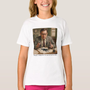 Murphy writing down his law for the first time. T-Shirt