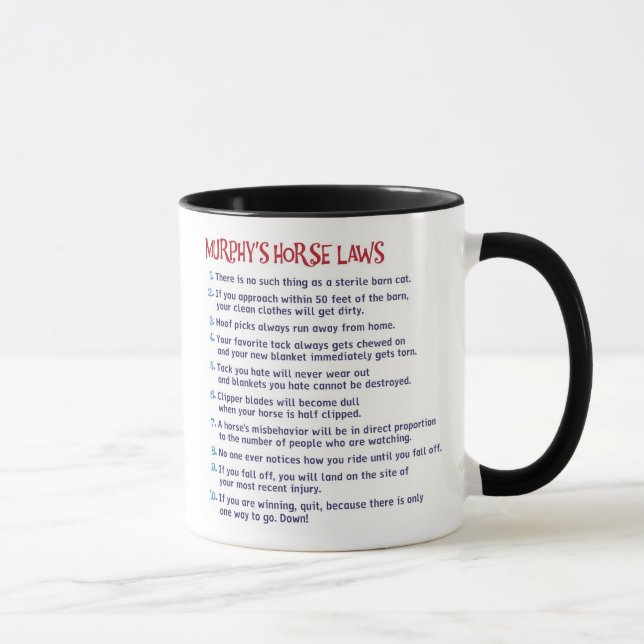 Murphy's Horse Law Mug (Right)