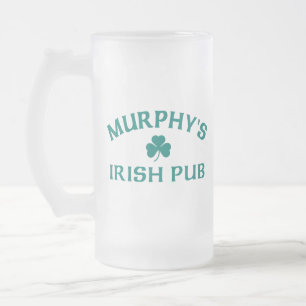 Murphy's Irish Pub  Frosted Glass Beer Mug