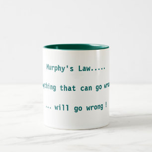 Murphy's Law Two-Tone Coffee Mug