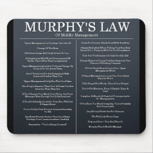 Murphys Laws of Middle Management Mouse Mat