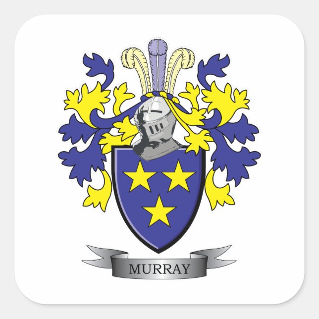 Murray Coat of Arms Square Sticker (Front)