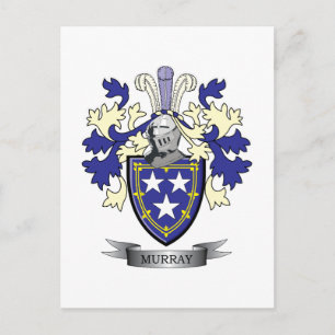 Murray Family Crest Coat of Arms Postcard