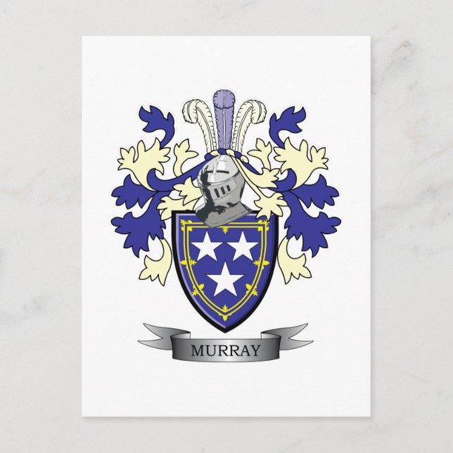 Murray Family Crest Coat of Arms Postcard (Front)