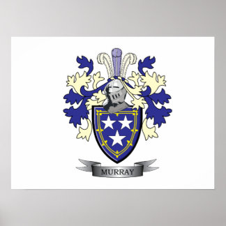 Murray Family Crest Coat of Arms Poster
