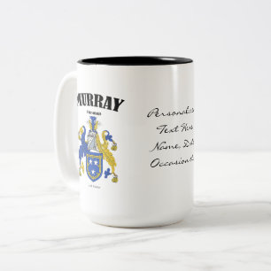 Murray Family Crest, Translation & Meaning Two-Tone Coffee Mug