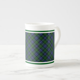 Murray Family Tartan Green and Blue Plaid Bone China Mug