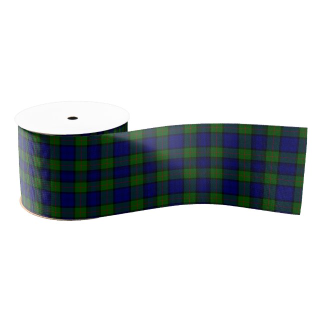 Murray tartan blue green plaid grosgrain ribbon (Spool)