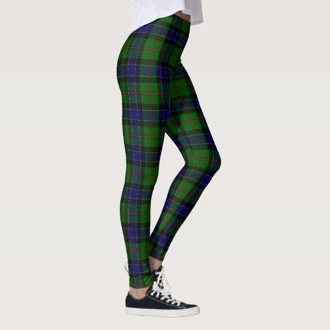 Murray tartan blue green plaid leggings (Right)