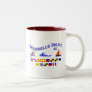 Murrells Inlet SC Signal Flags Two-Tone Coffee Mug