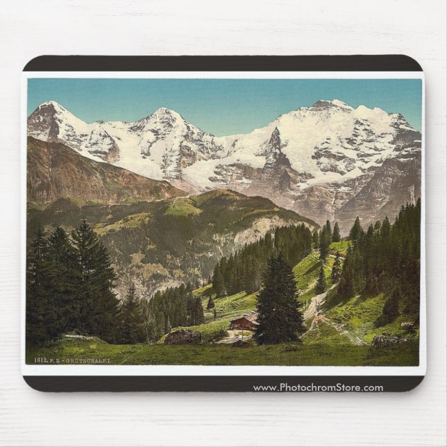Murren, Grutschalp, I, Eiger, Monch and Jungfrau, Mouse Mat (Front)