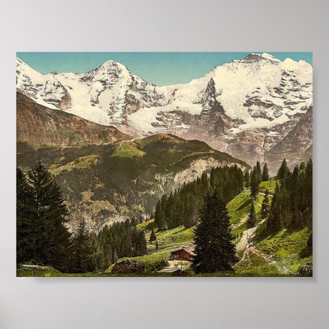 Murren, Grutschalp, I, Eiger, Monch and Jungfrau, Poster (Front)