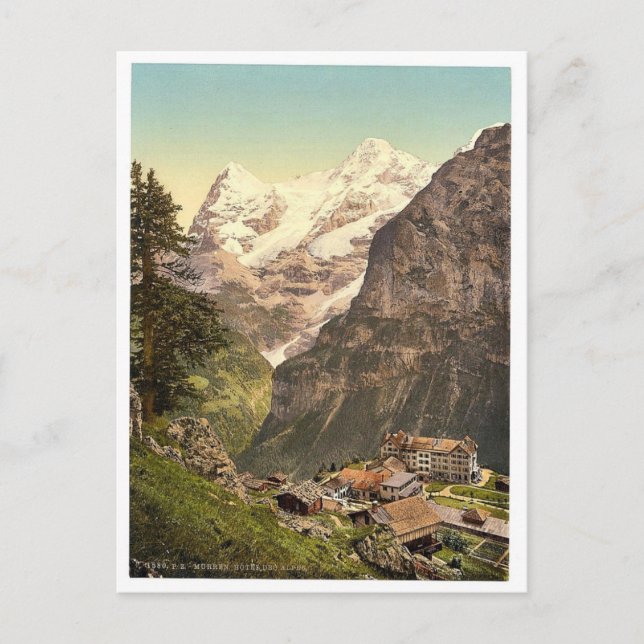 Murren, Hotel des Alps, Bernese Oberland, Switzerl Postcard (Front)