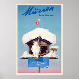 Mürren Muerren Swiss Mountains Alps Switzerland Poster