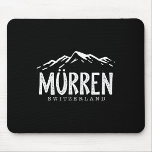 Murren Switzerland Mountains Swiss Skier Skiing  Mouse Mat