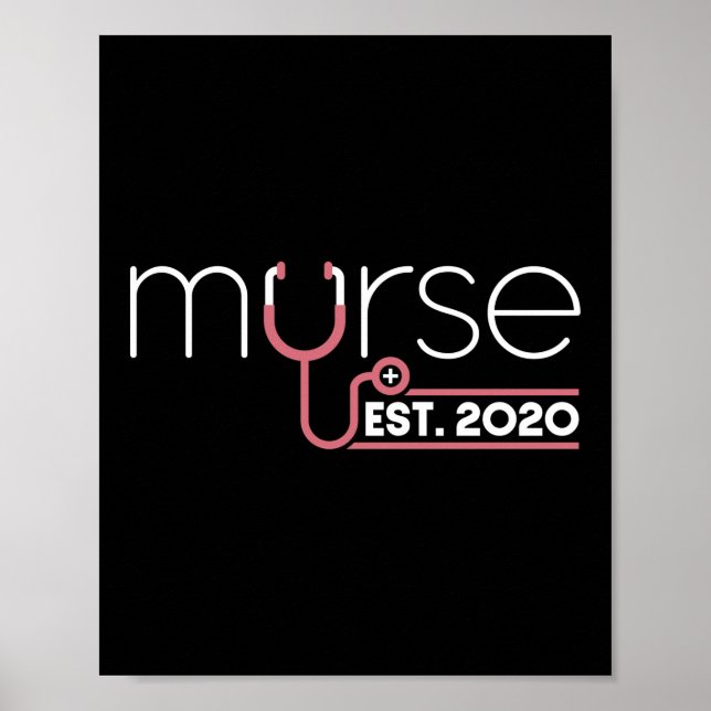 Murse Established 2020 Funny Murse Male Nurse Man Poster (Front)
