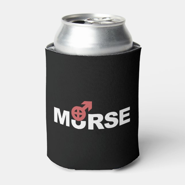 Murse Male Nurse Can Cooler (Can Front)