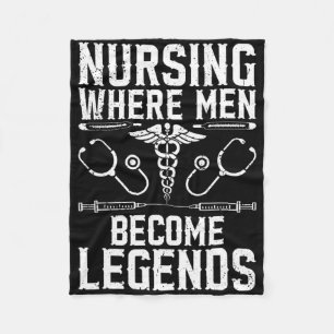 Murse Male Nurse Student Man Nurses Murse Rn Gradu Fleece Blanket
