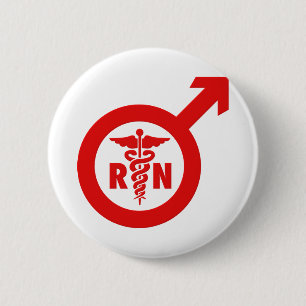 Murse Male Nurse Symbol 6 Cm Round Badge