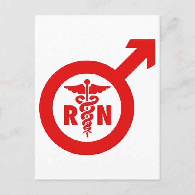 Murse Male Nurse Symbol Postcard (Front)