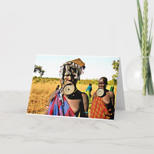 Mursi tribe of Ethiopia Card (Front)