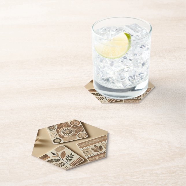 Murugi Dining Elegance Boho  Paper Coaster (Insitu)