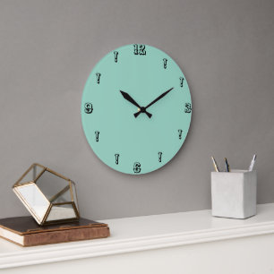 Murugi Home Decor Aqua Whimsy Round Acrylic Large Clock