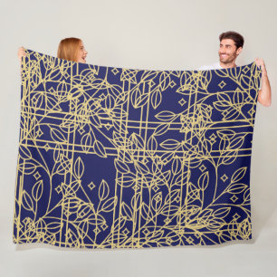 Murugi Luxe Home & Decor Nautical Bloom Fleece Blanket