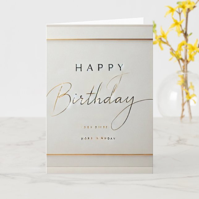 Murugi Moments Folded Birthdays Cards  (Yellow Flower)