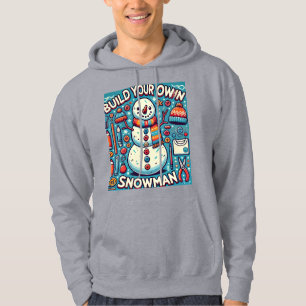 Murugi Wear Snowman Men's Basic Hooded Sweatshirt