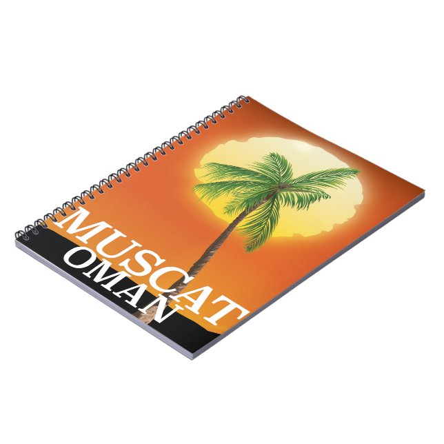 Muscat Oman vacation poster Notebook (Left Side)