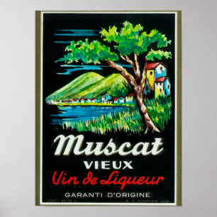 Muscat Vieux Wine LabelEurope Poster