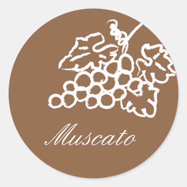 Muscato - Customised Classic Round Sticker (Front)