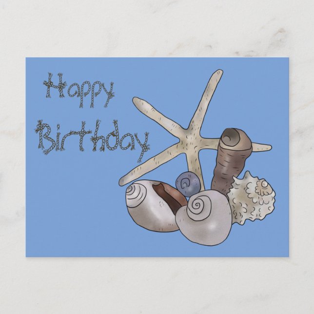 Muscheln und Seestern Postcard (Front)