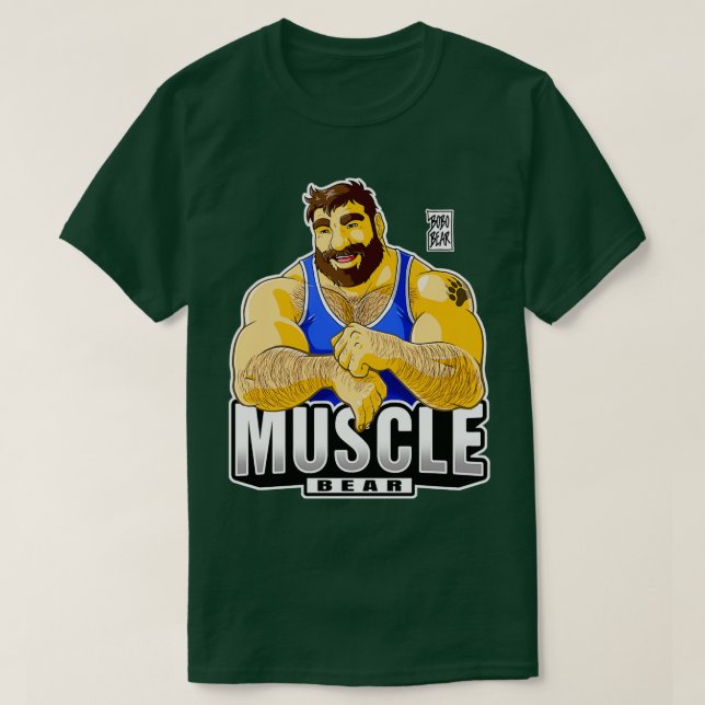 MUSCLE BEAR BLUE OUTFI T-Shirt (Design Front)