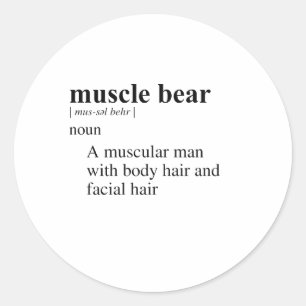 MUSCLE BEAR CLASSIC ROUND STICKER