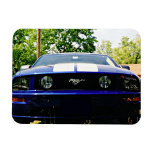 Muscle car Blue Flexible Magnet