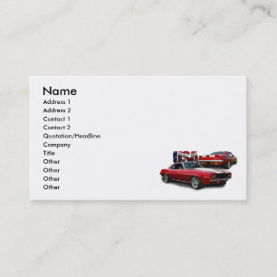 Muscle car business card