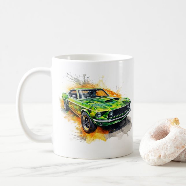 Muscle Car Coffee Mug (With Donut)
