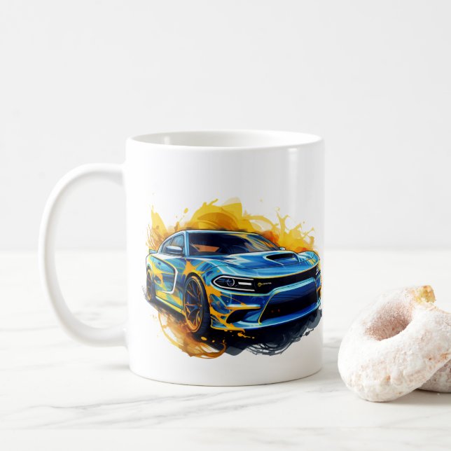 Muscle Car Coffee Mug (With Donut)