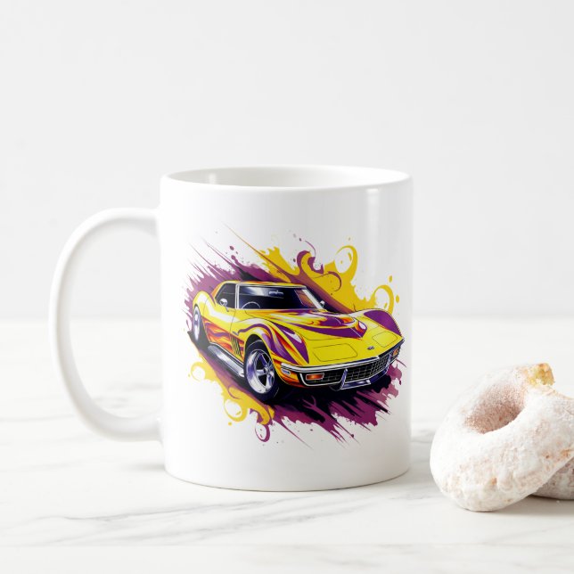Muscle Car Coffee Mug (With Donut)