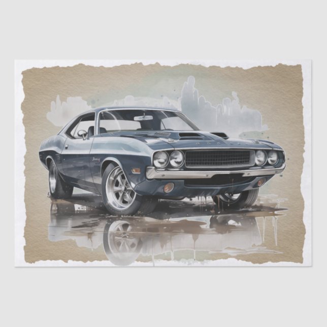 Muscle Car Decoupage Tissue Paper (Front)