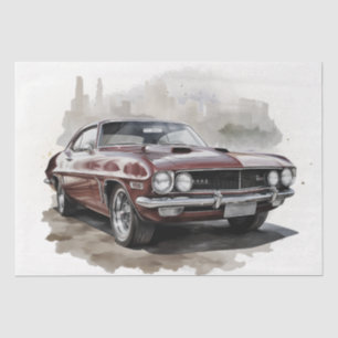 Muscle Car Decoupage Tissue Paper