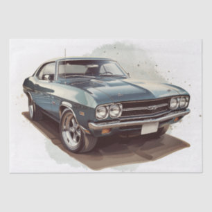 Muscle Car Decoupage Tissue Paper